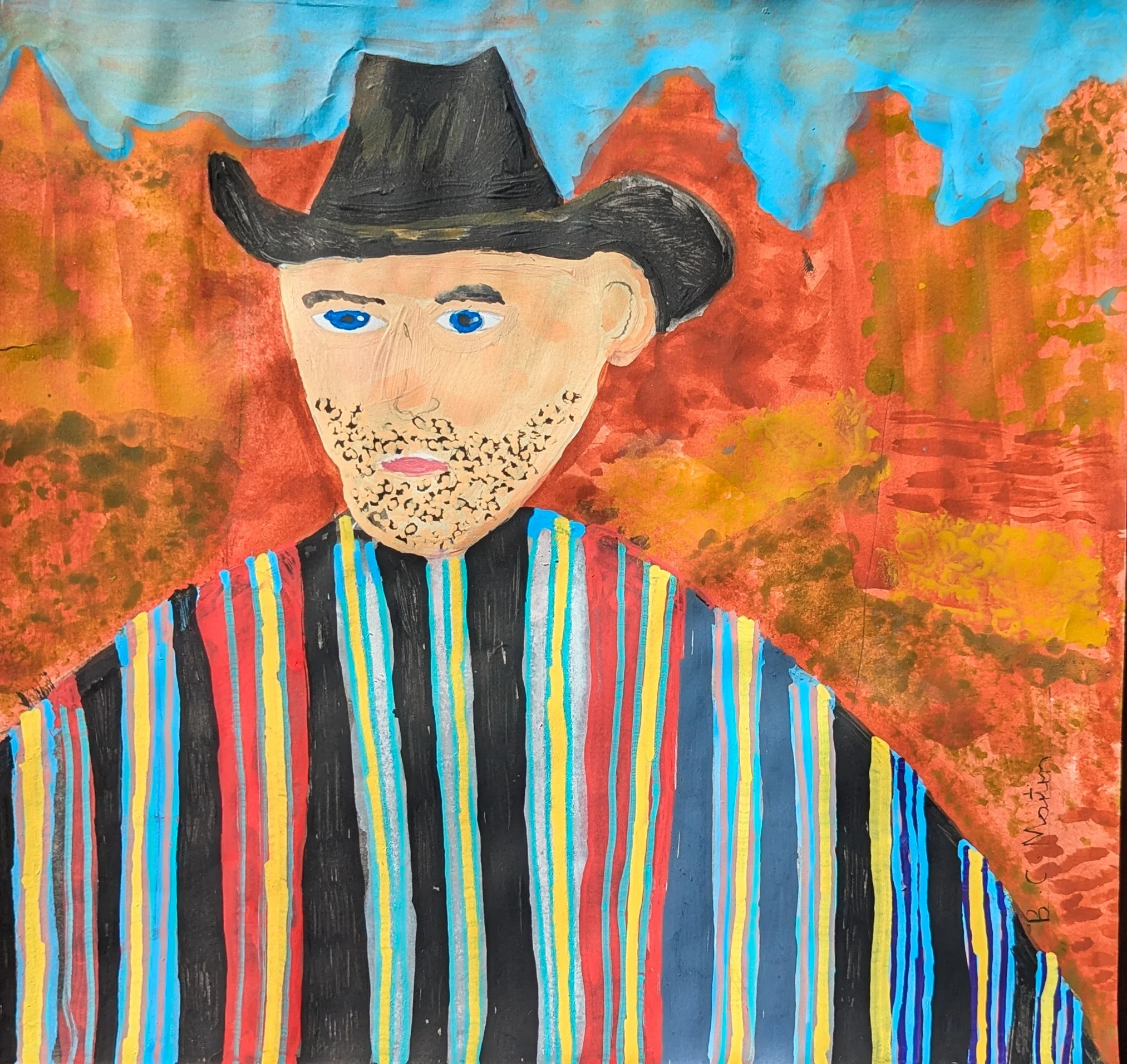 Mexican Cowboy in the Desert