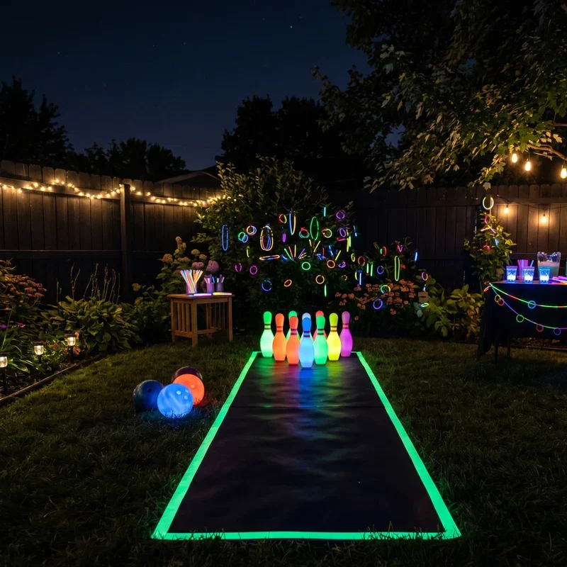 Glow in the Dark Party Ideas Outside
