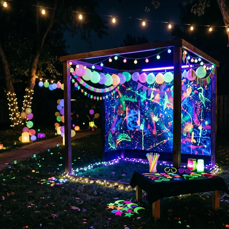 Glow in the Dark Party Ideas Outside