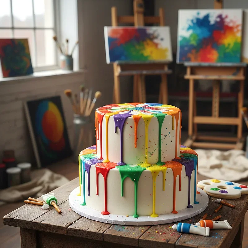 Paint Party Cake Ideas