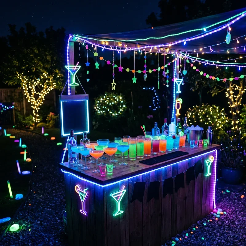 Glow in the Dark Party Ideas Outside