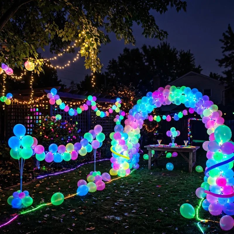 Glow in the Dark Party Ideas Outside