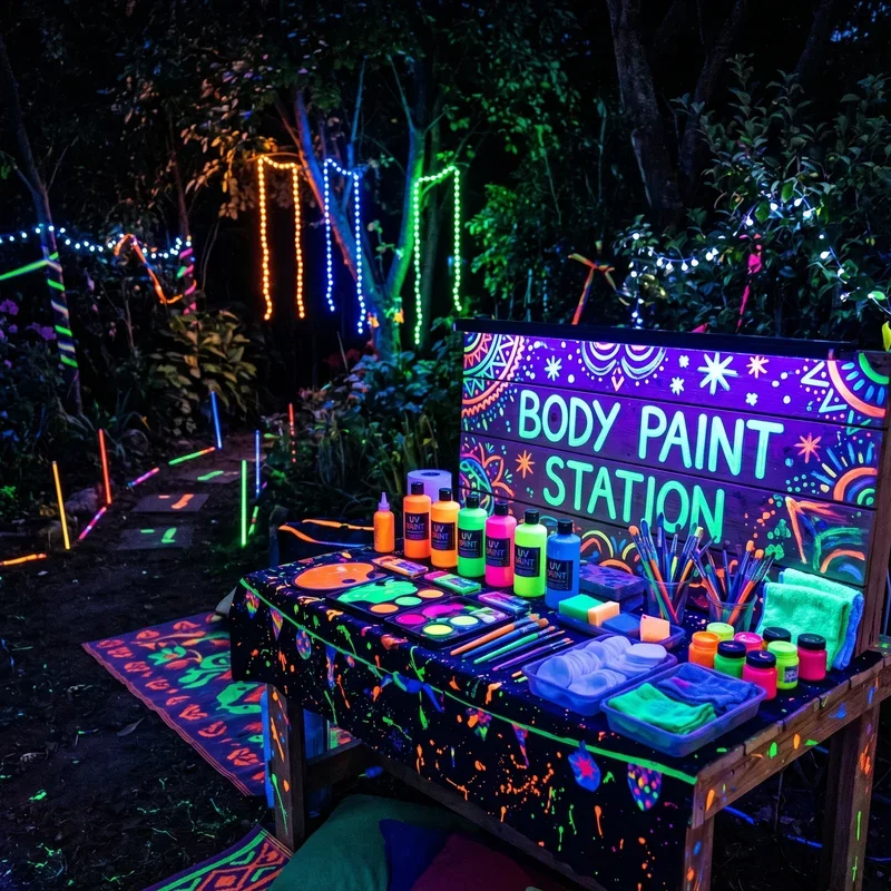 Glow in the Dark Party Ideas Outside