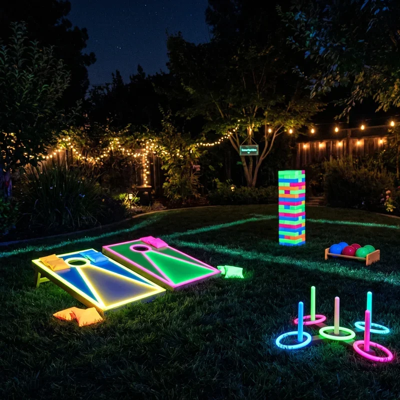 Glow in the Dark Party Ideas Outside