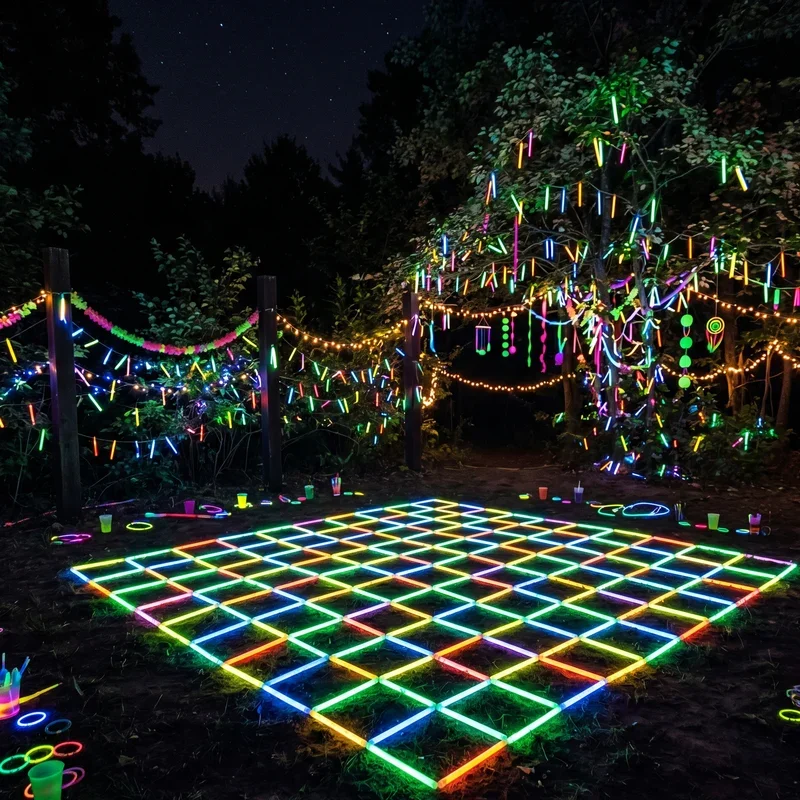 Glow in the Dark Party Ideas Outside