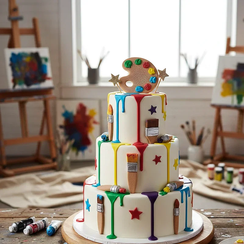 Paint Party Cake Ideas