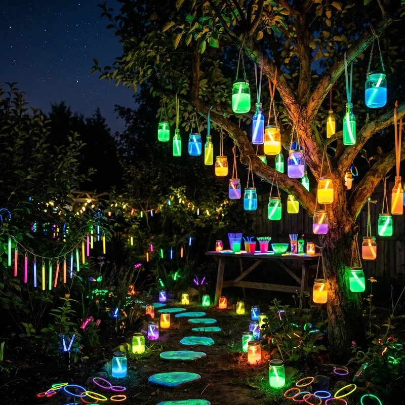 Glow in the Dark Party Ideas Outside