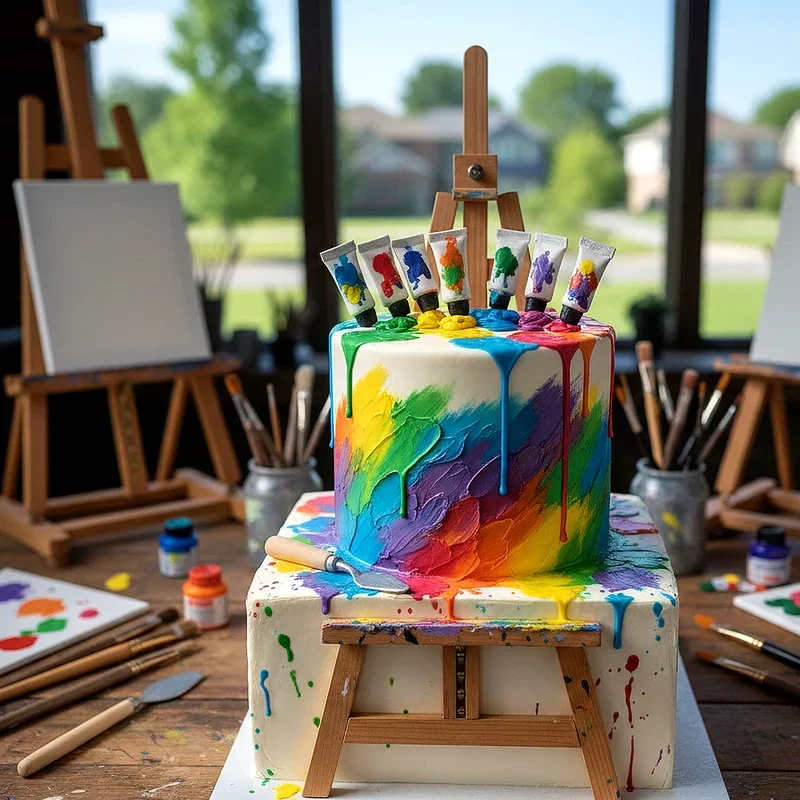 Paint Party Cake Ideas