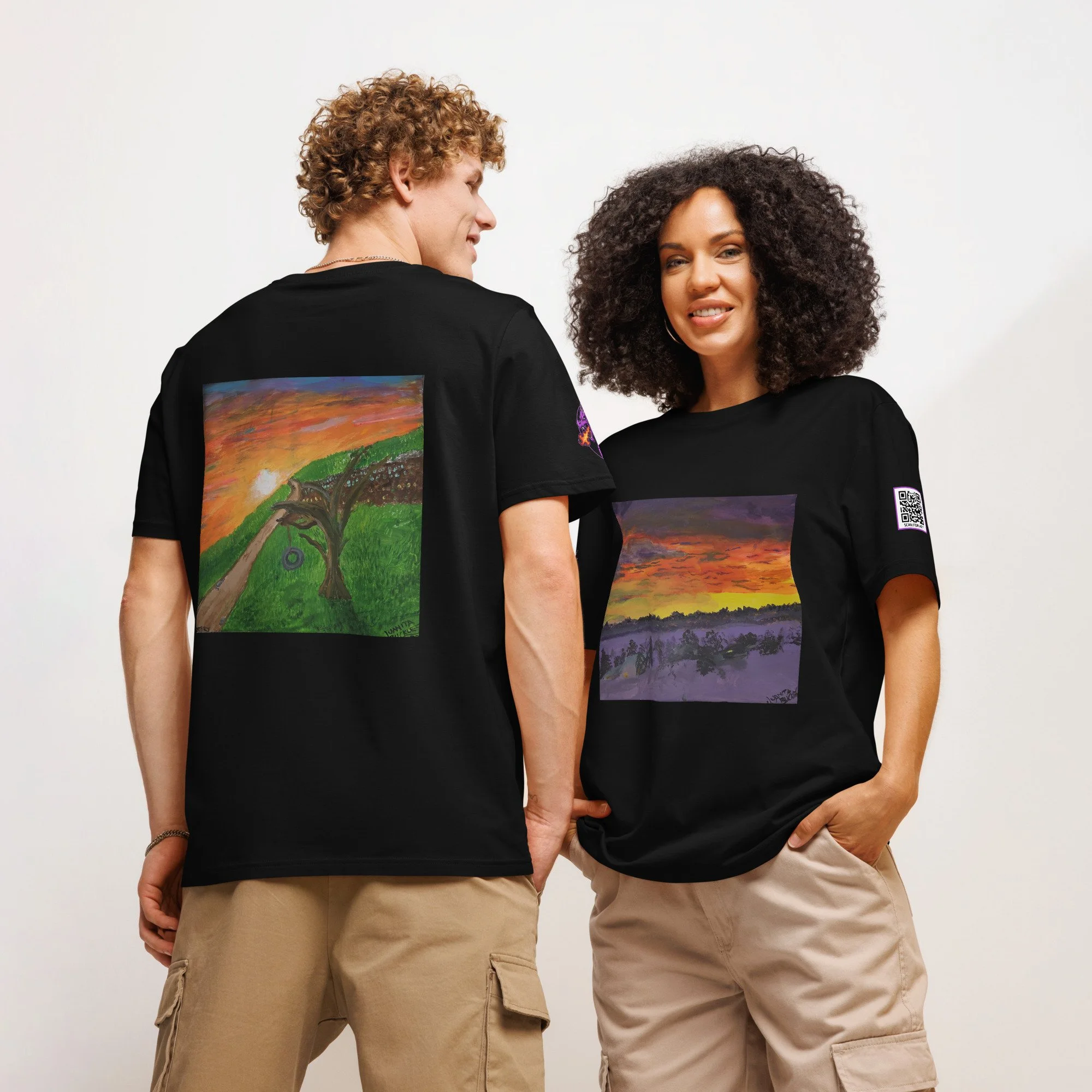 Juanita Buckles: "Sky Fire" Organic Cotton Tee