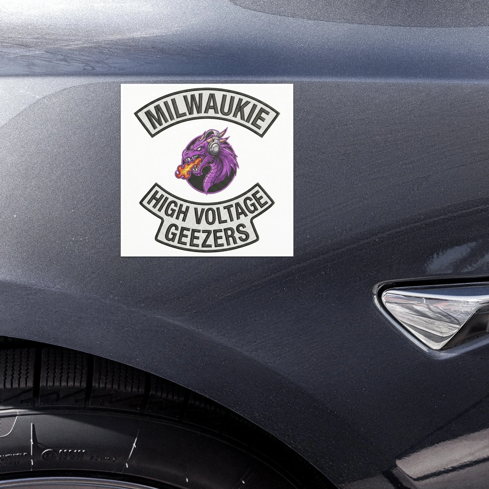 Official "Support Vehicle" Car Magnet (5" x 5") | Milwaukie Chapter