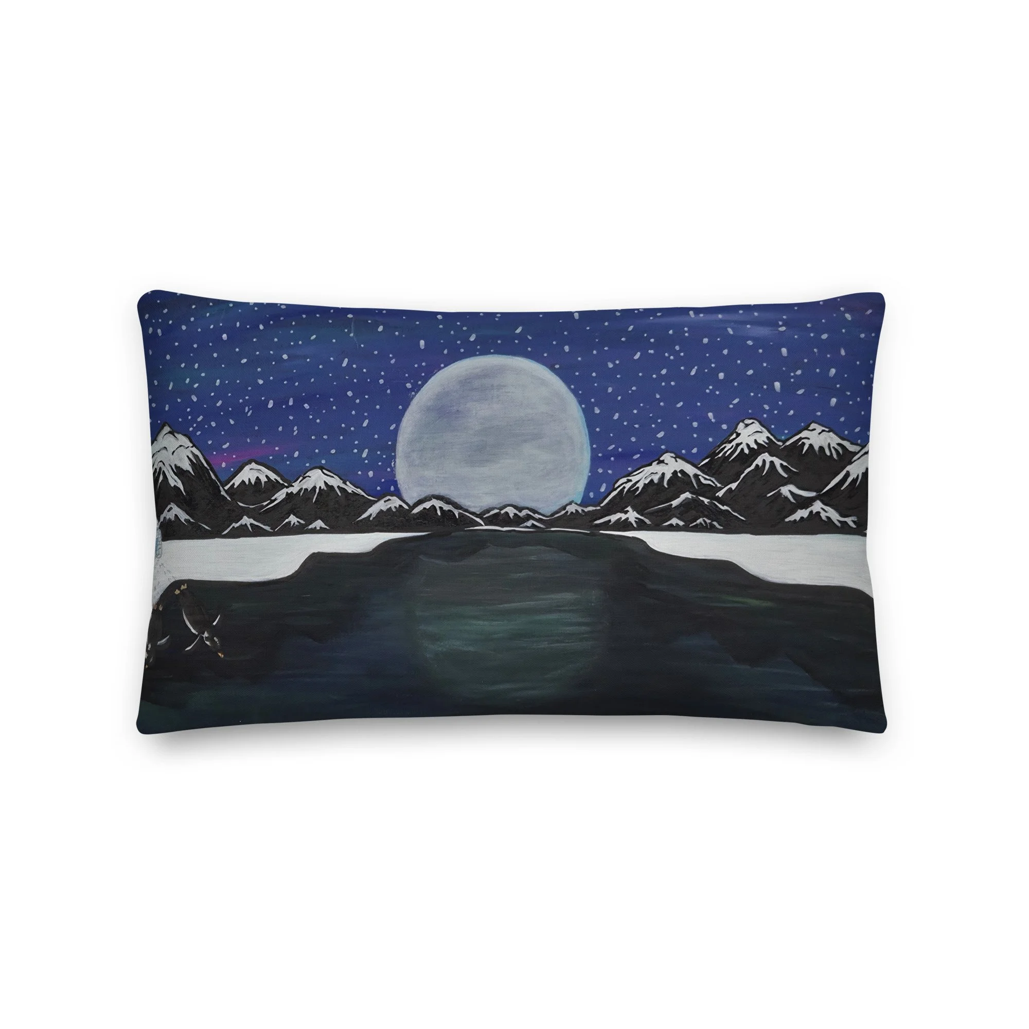 Kim Poff: "Arctic Lullaby" Premium Art Pillow (Linen-Texture)