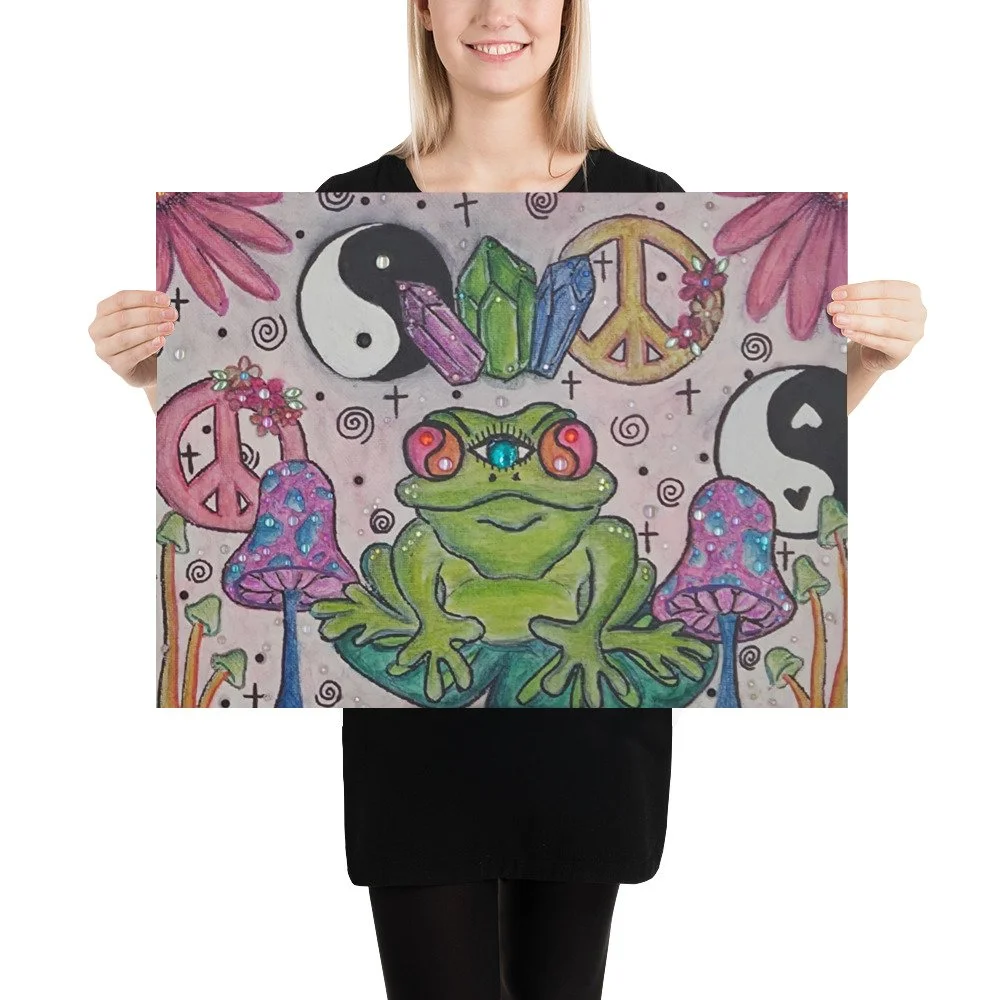 "Mystic Third-Eye Frog" by Kim Poff - Premium Gallery Print