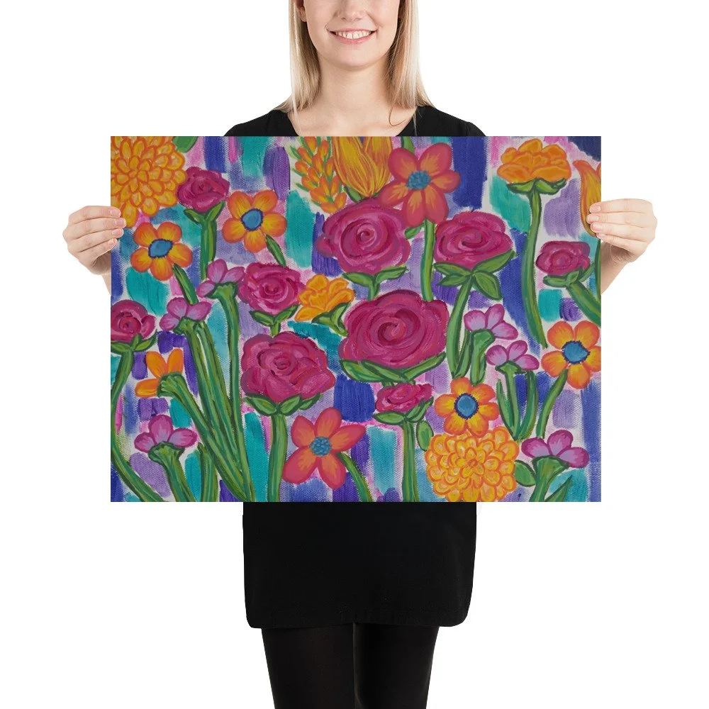 "Vibrant Garden" by Kim Poff - Premium Art Print