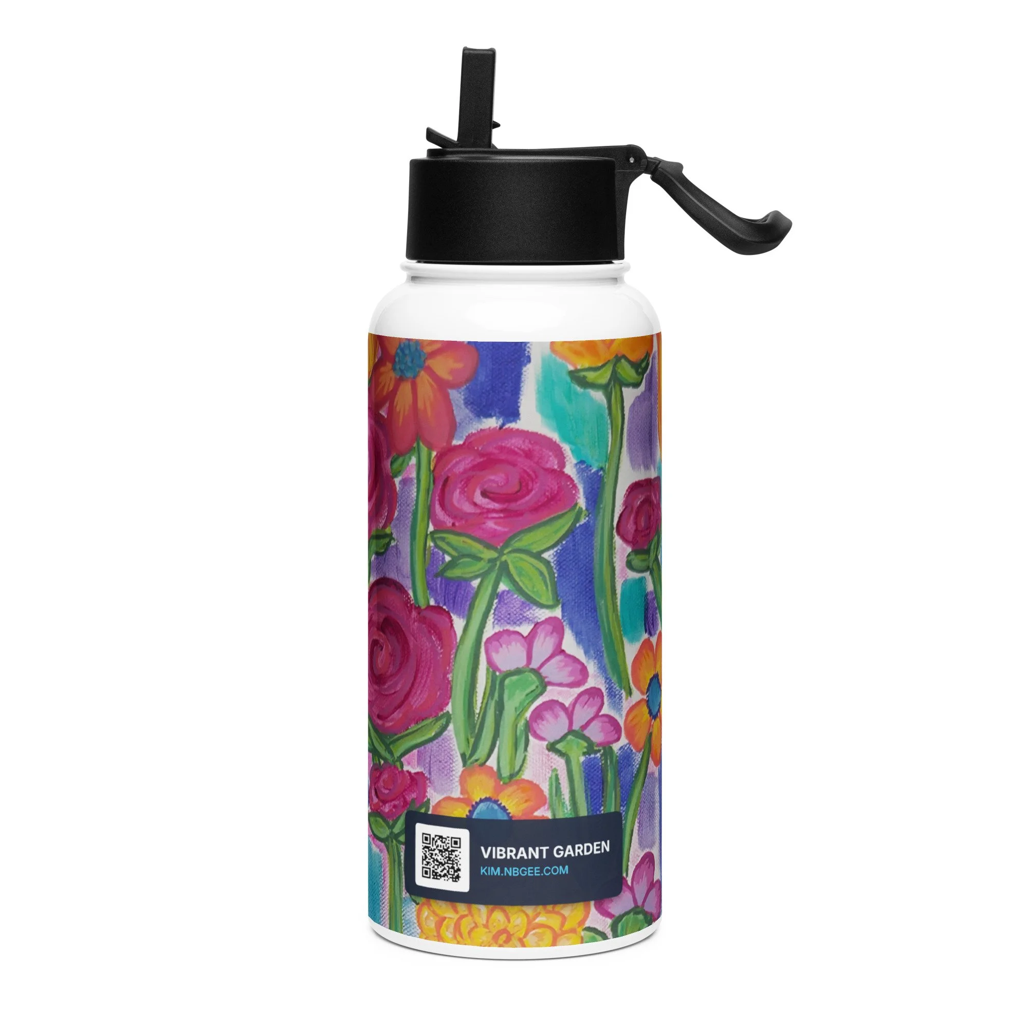 Vibrant Garden 32oz Insulated Flask by Kim Poff