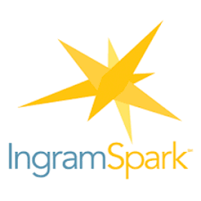 Ingram Spark logo with a yellow starburst design and blue and orange text