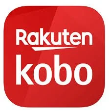 Rakuten Kobo logo with white text on a red rounded square background.