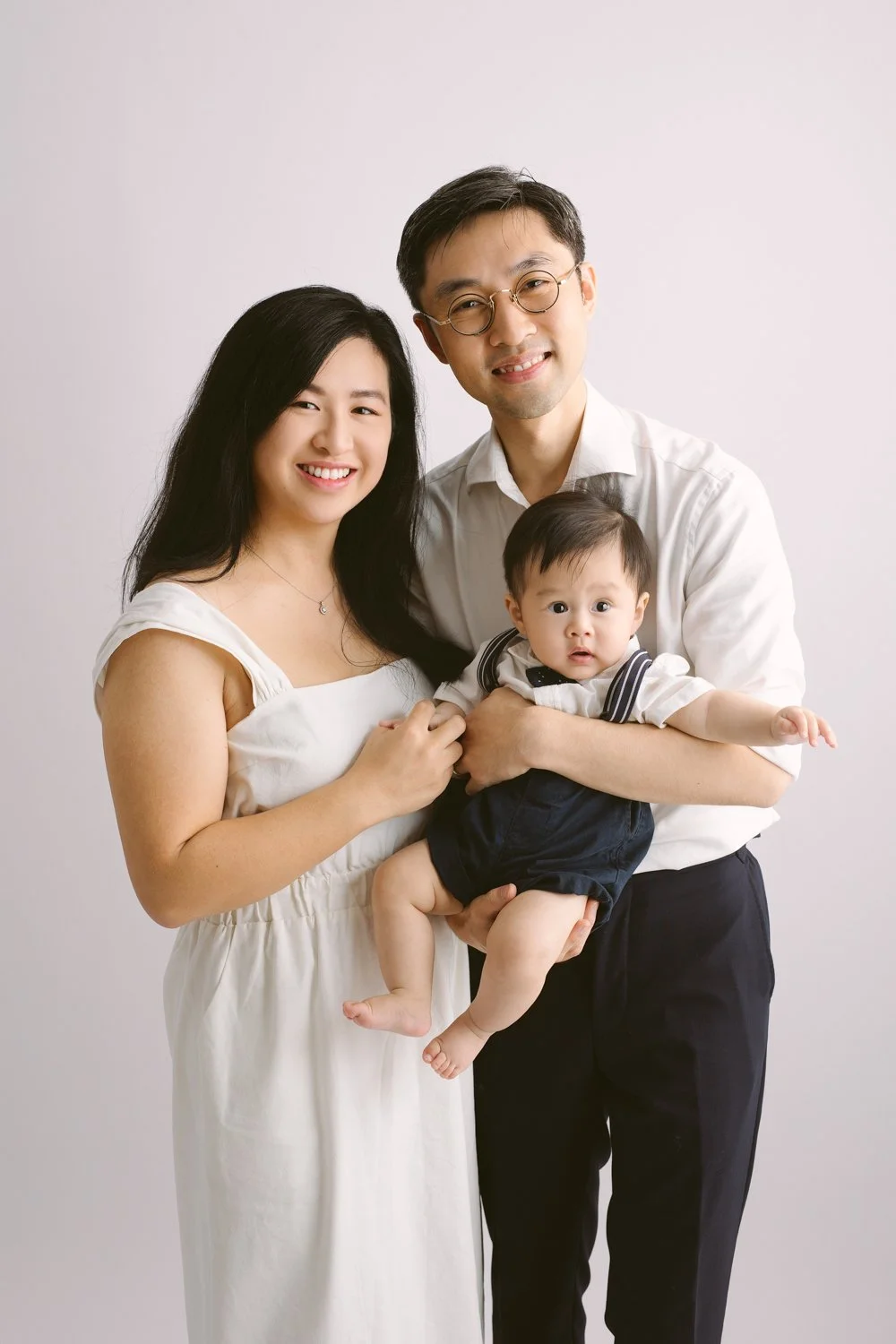 Family photos with white colour background 