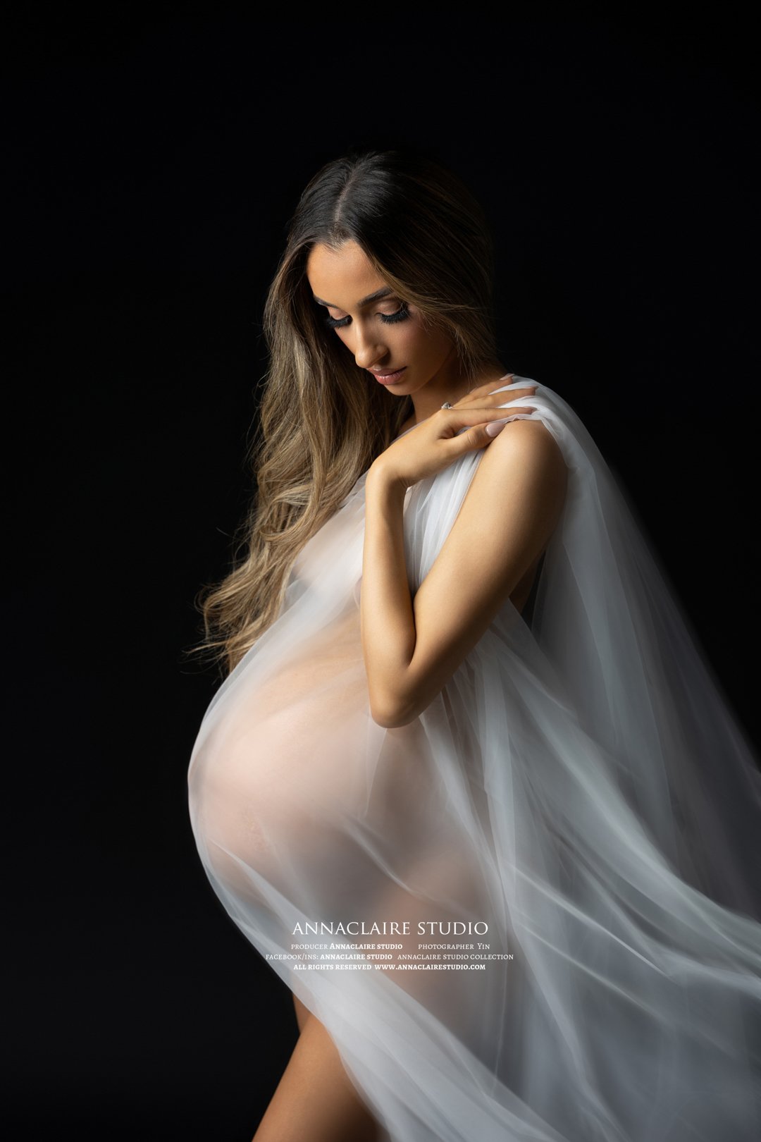 Maternity Photo Silk Fabric 13