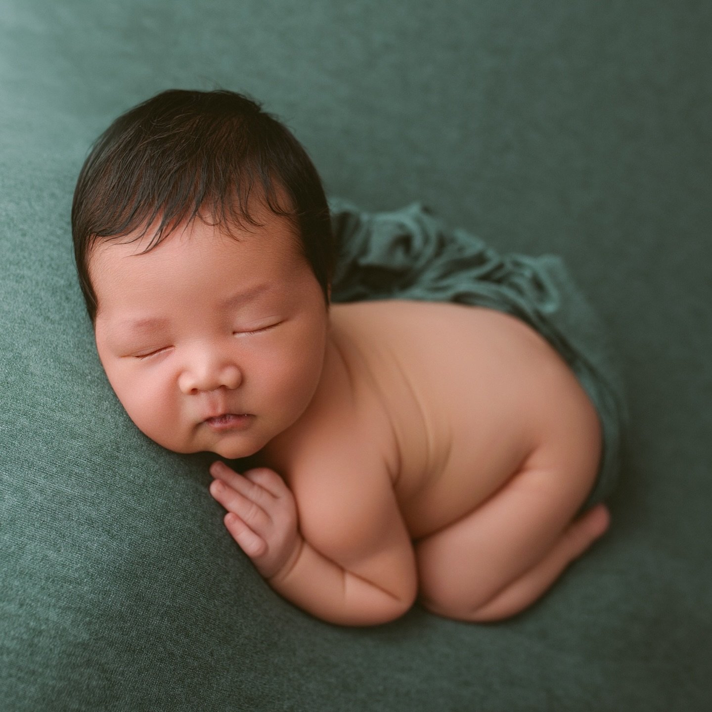 Wrapped in deep sage tones, sleeping so peacefully.

Simple, soft, and timeless &mdash; just the way newborn photography should be.

No distractions, just pure little details that you&rsquo;ll want to remember forever.

#annaclairestudio  #newbornpho
