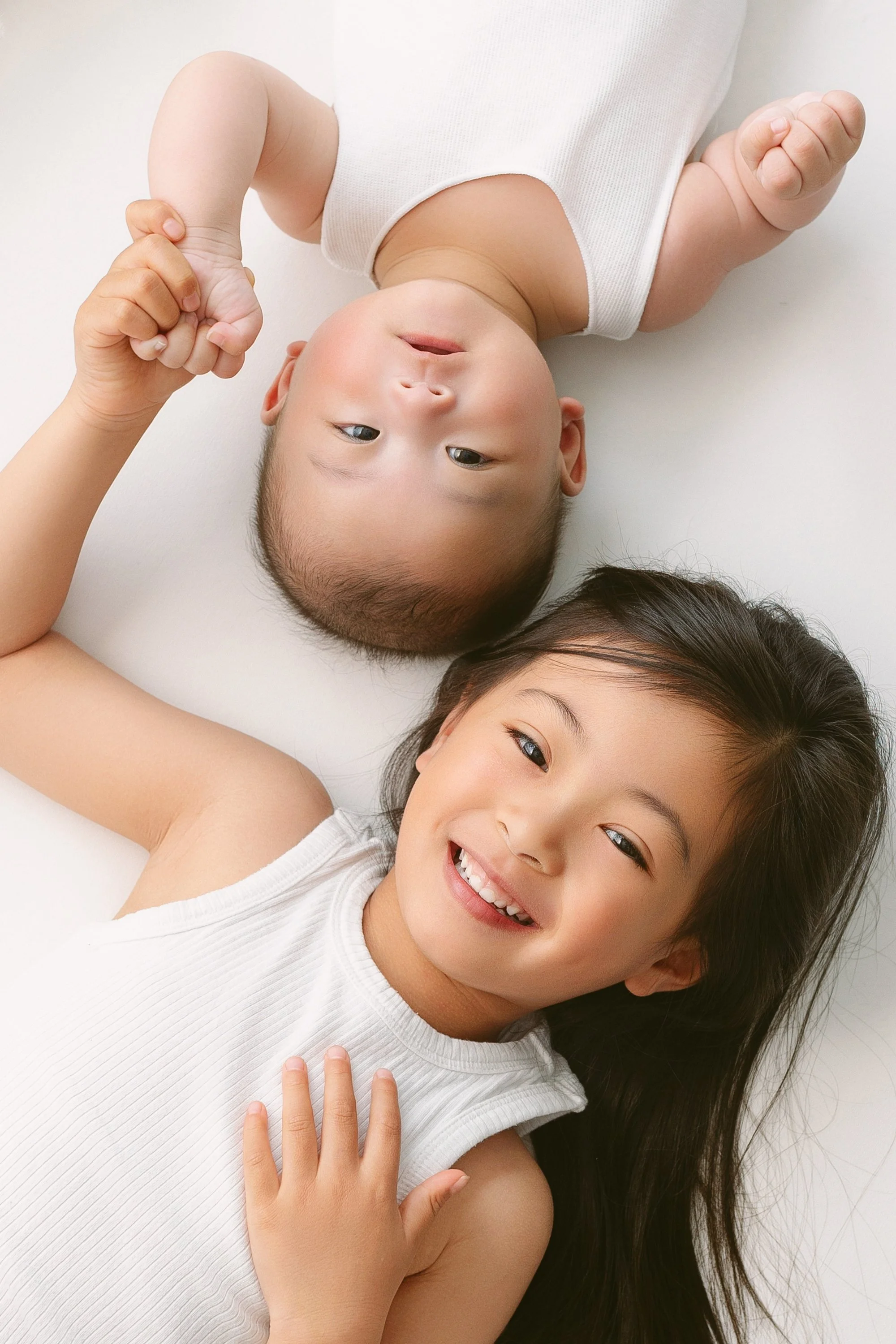 Family photos with white colour background  