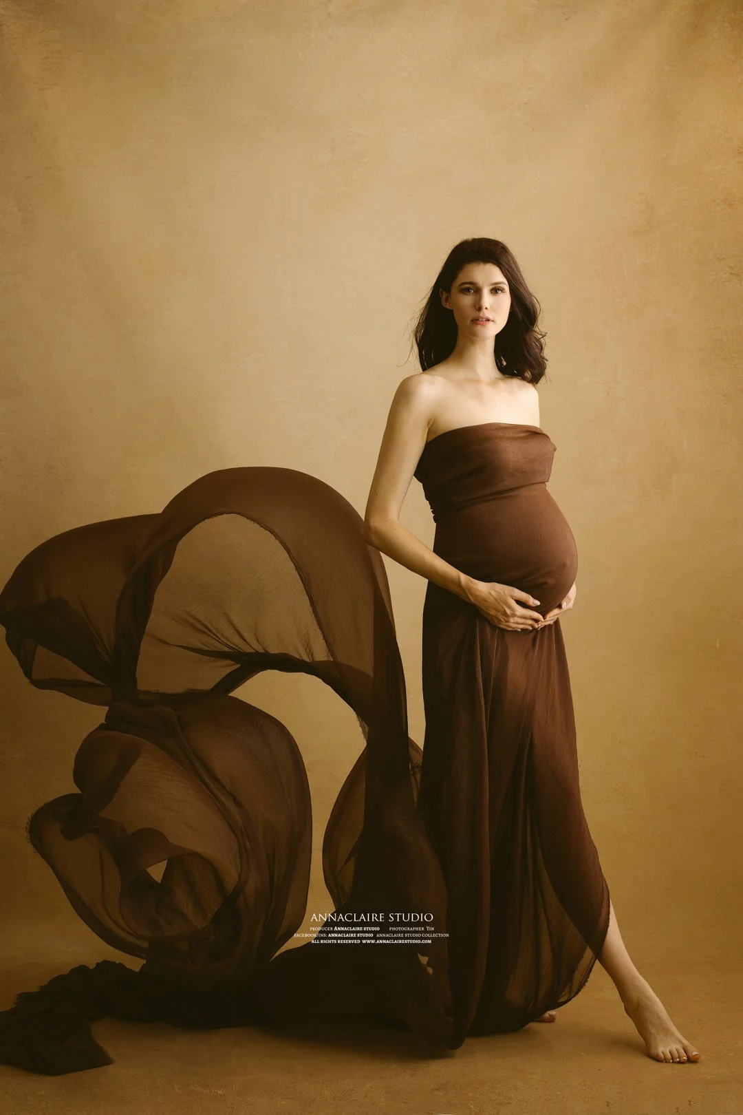 Maternity Photo Silk Fabric 1
