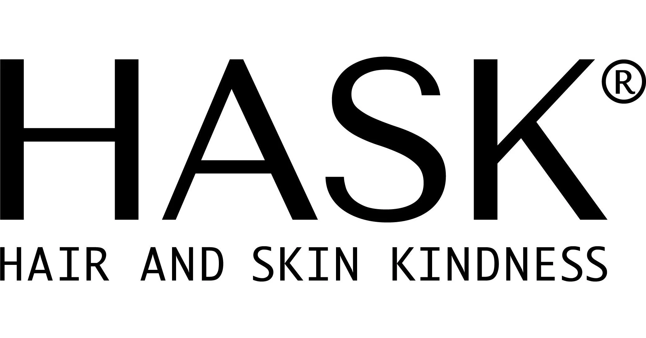 HASK logo with the tagline 'Hair and Skin Kindness' in black text on a white background.