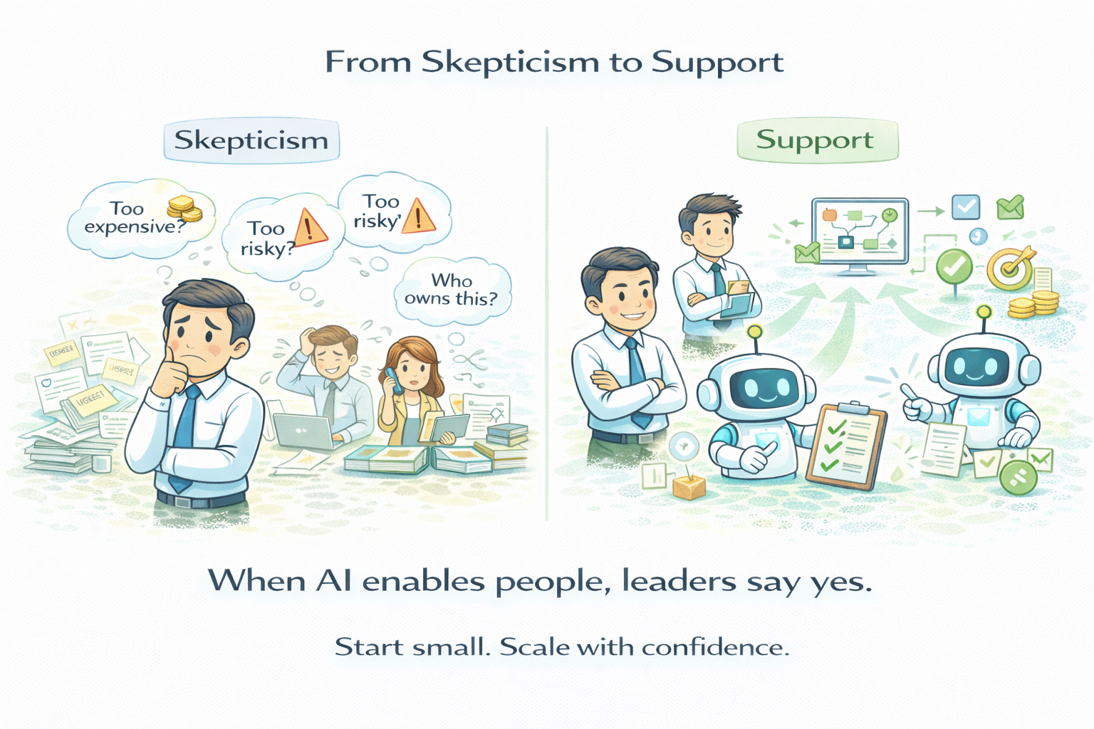 From Skepticism to Support: How Leaders Say Yes to AI