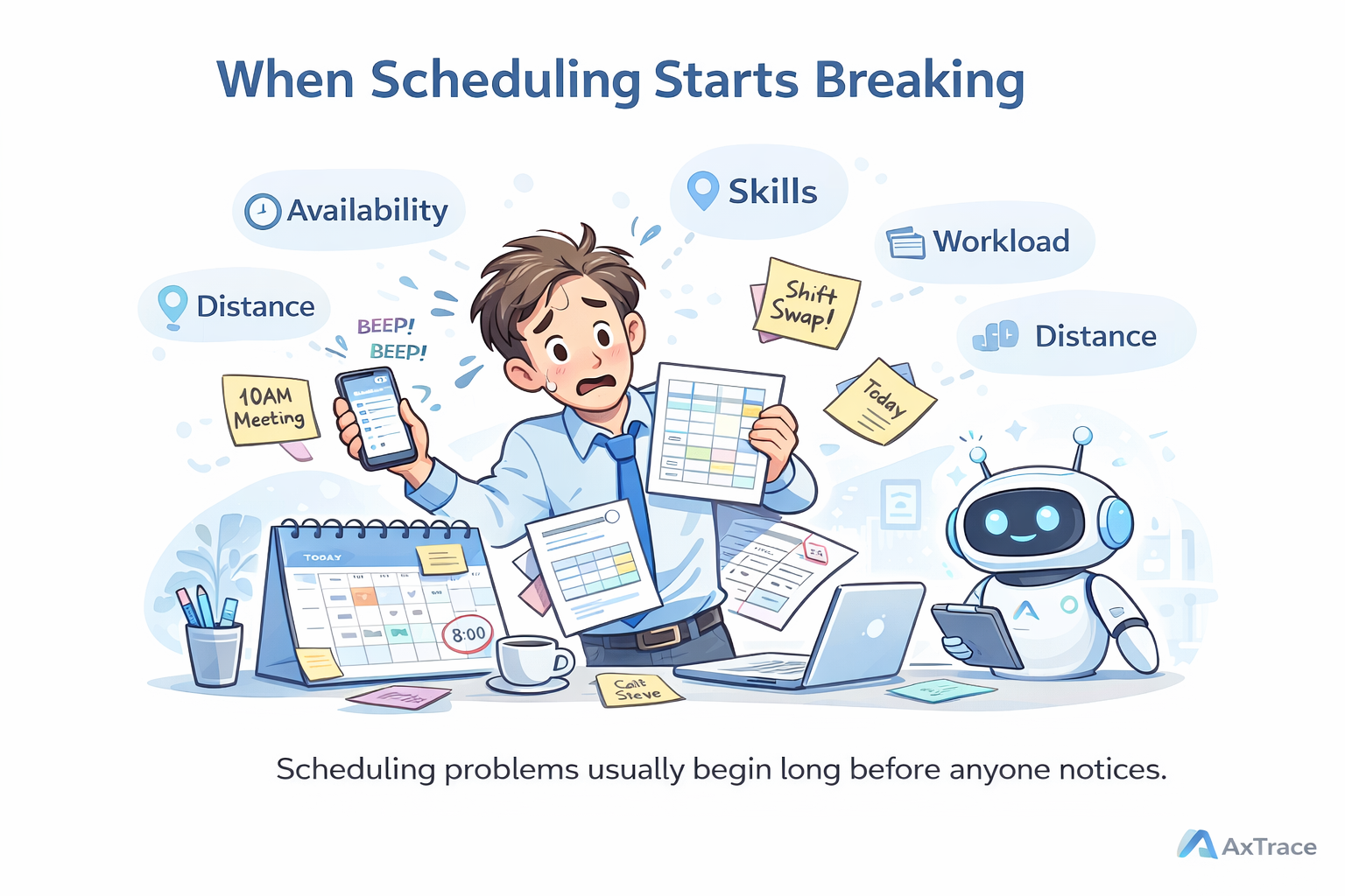 Why Scheduling Quietly Breaks as Businesses Grow