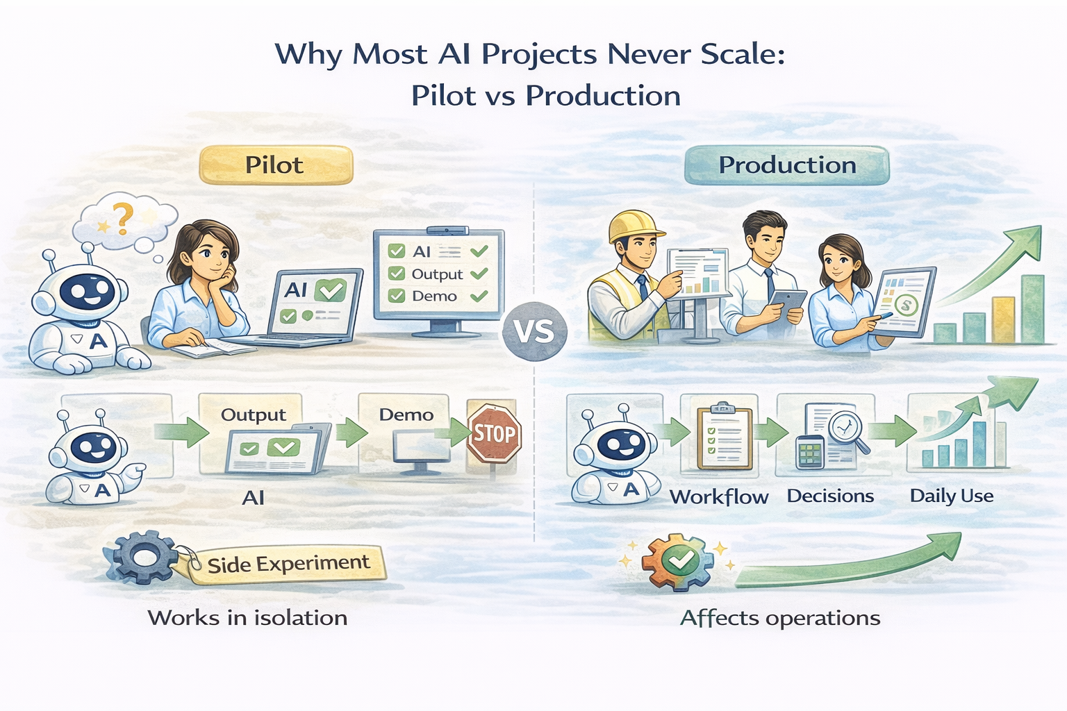 Why Most AI Projects Never Scale (From Pilot to Reality)