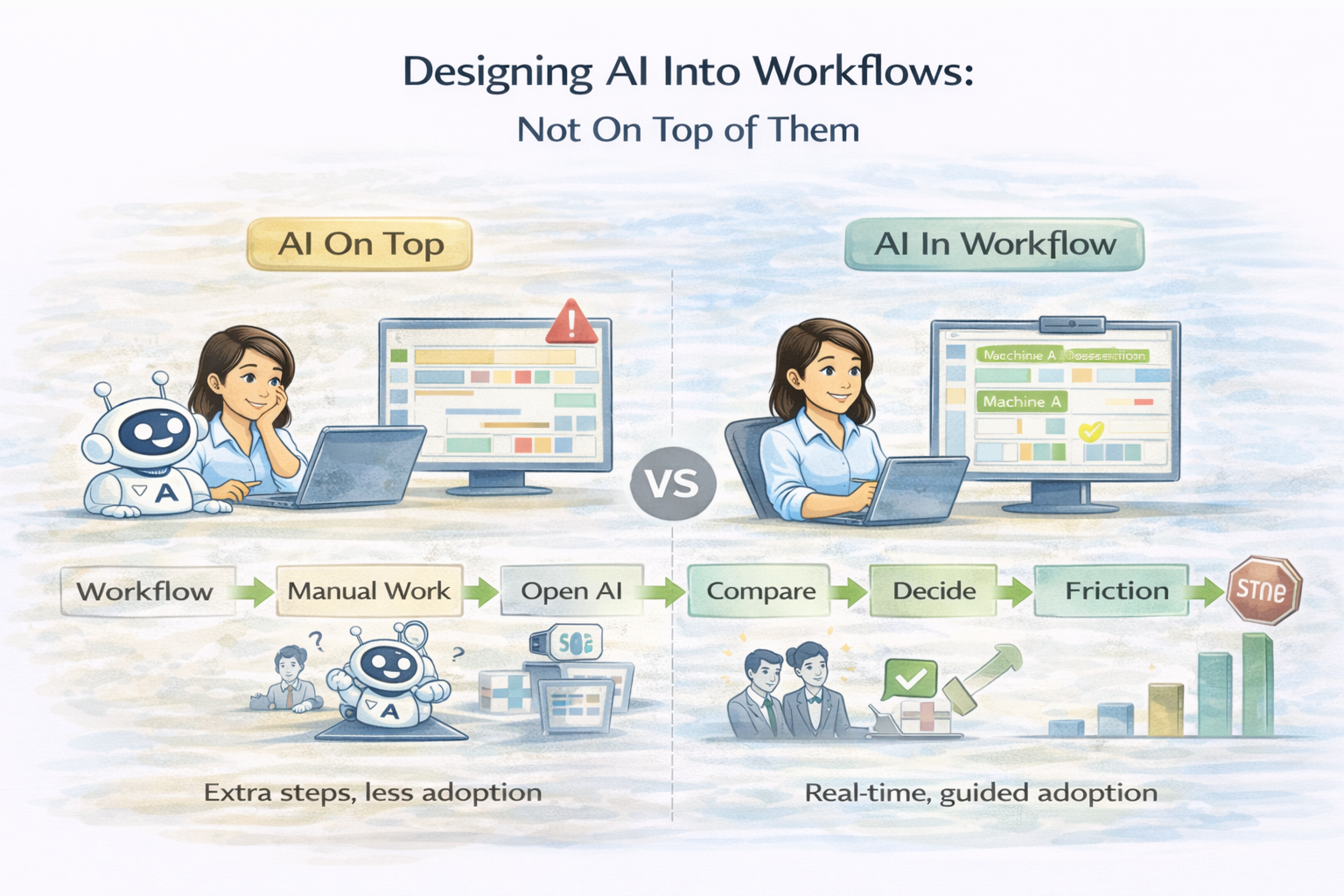 Designing AI Into Workflows (Not On Top of Them)