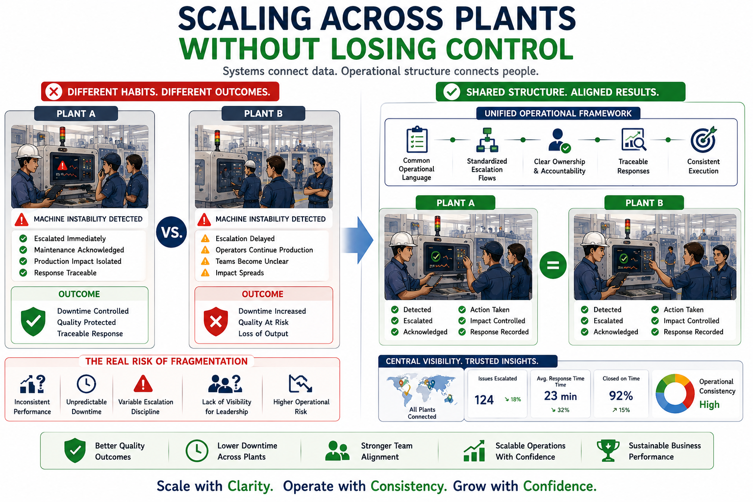 Scaling Across Plants Without Losing Control