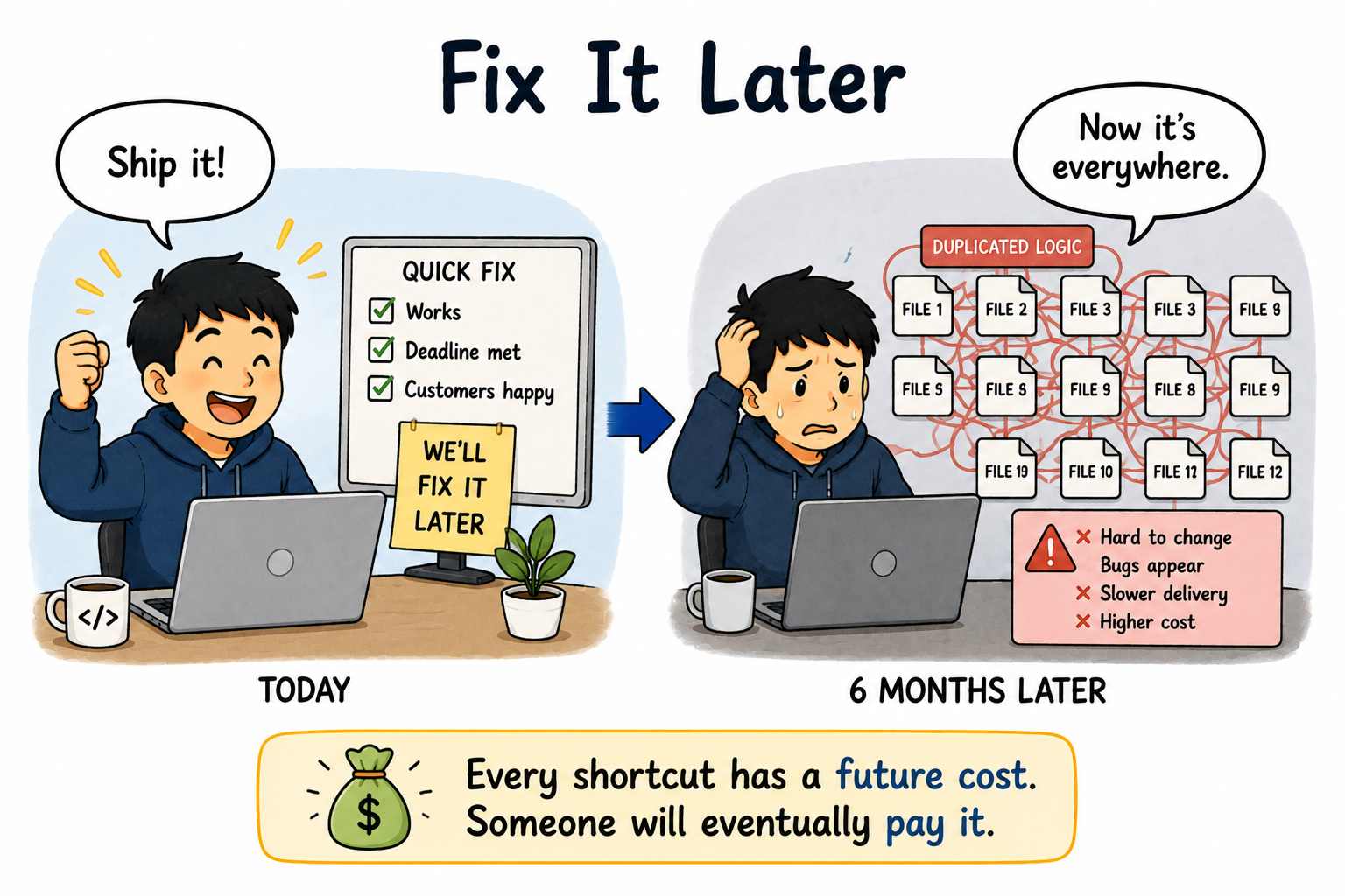 The Most Expensive Words in Software: "We'll Fix It Later"