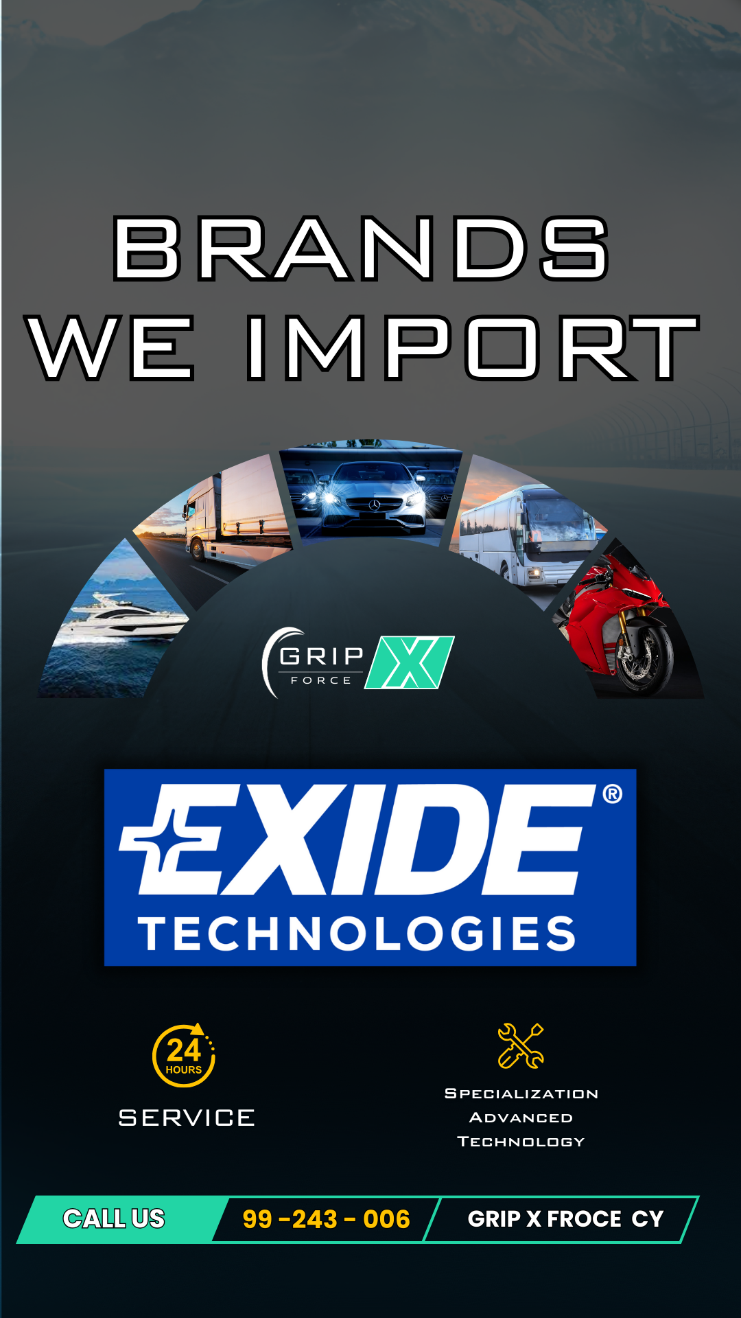 Μπαταρίες μοτοσυκλέτας Exide για όλες τις μάρκες – GRIP X FORCE