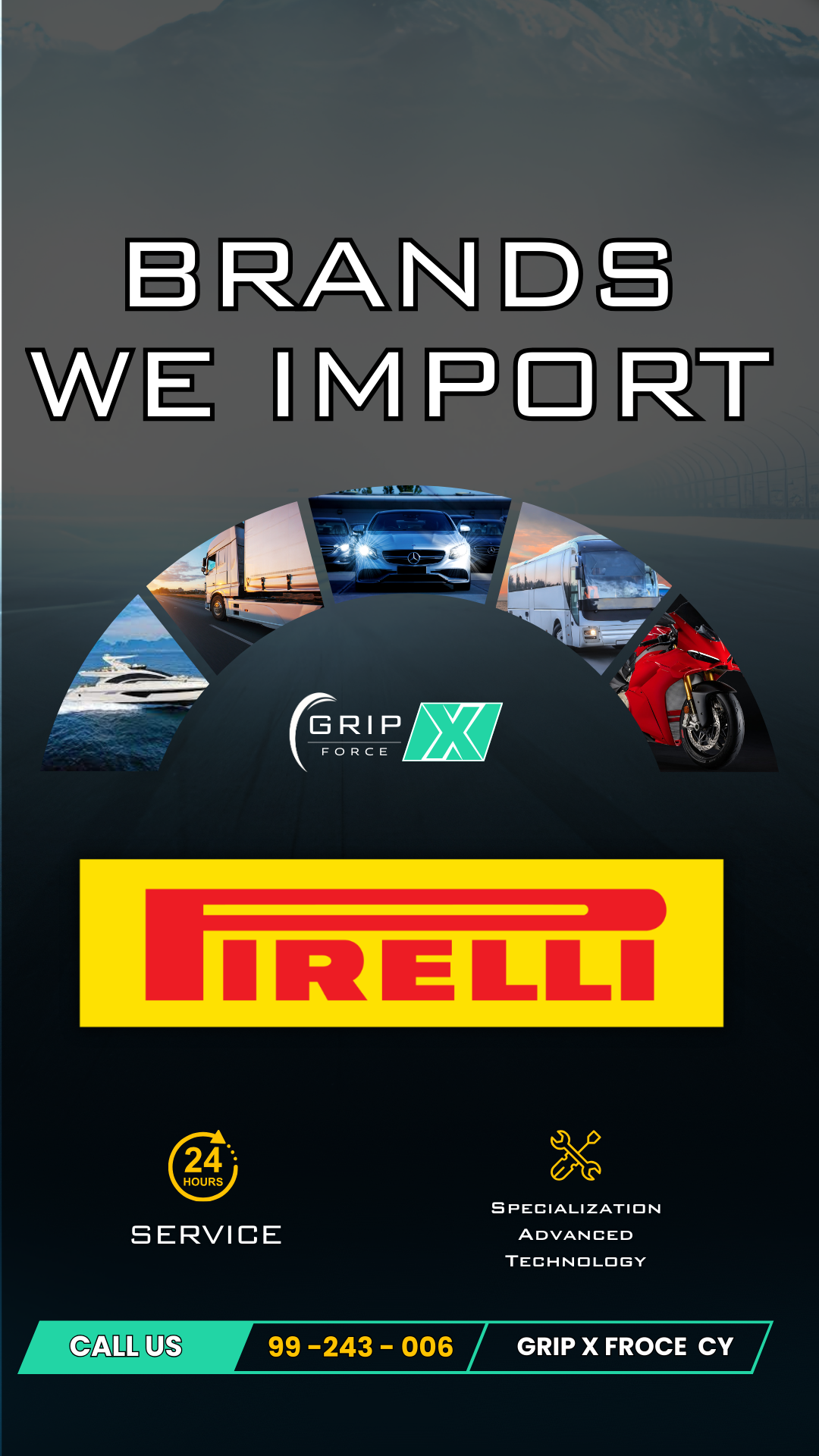 Λάστιχα μοτοσυκλέτας Pirelli Metzeler Dunlop GRIP X FORCE Κύπρος