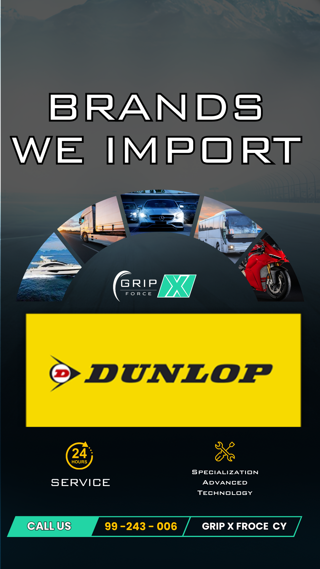 Λάστιχα αυτοκινήτου Michelin Bridgestone Continental Dunlop GRIP X FORCE Παραλίμνι