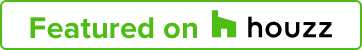 Featured on Houzz badge with green and black text