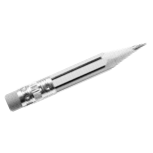 Ein Bleistift im Halftone-Stil in schwarz-weiß.