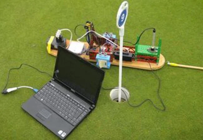 Prototype of the Lodgemeter, Agrostis patented device for measuring golf green smoothness
