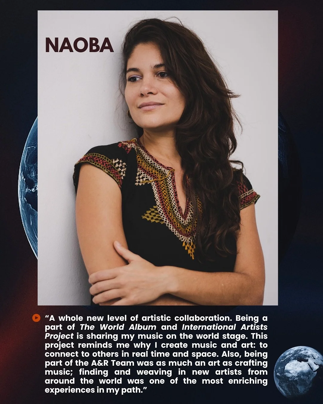 NAOBA from Nicaragua, Empress Aj&egrave; from Trinidad &amp; Tobago, Sonny Alem from Eritrea &amp; DJ Twaza from Botswana share project experiences 🌍

#internationalartistsproject #theworldalbum #artistquotes #quotes