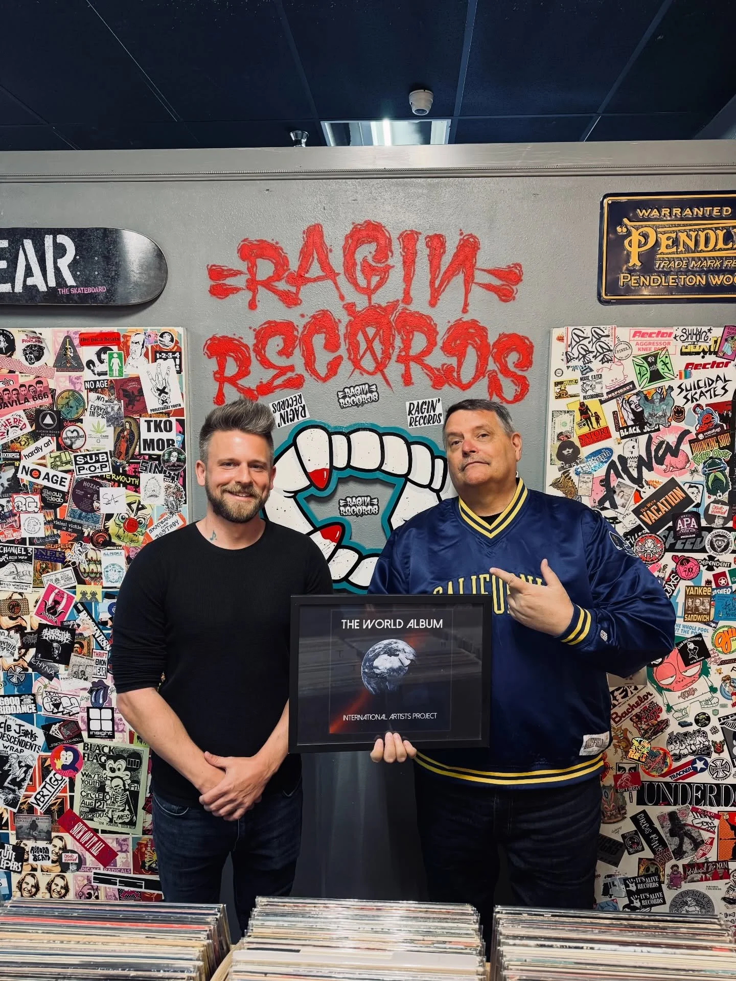 Ragin&rsquo; Records - Fresno, California USA

Mounting &ldquo;The World Album - International Artists Project&rdquo; album frame up for showcase at &ldquo;Ragin&rsquo; Records&rdquo; in my hometown 🌎

The World Album - International Artists Project