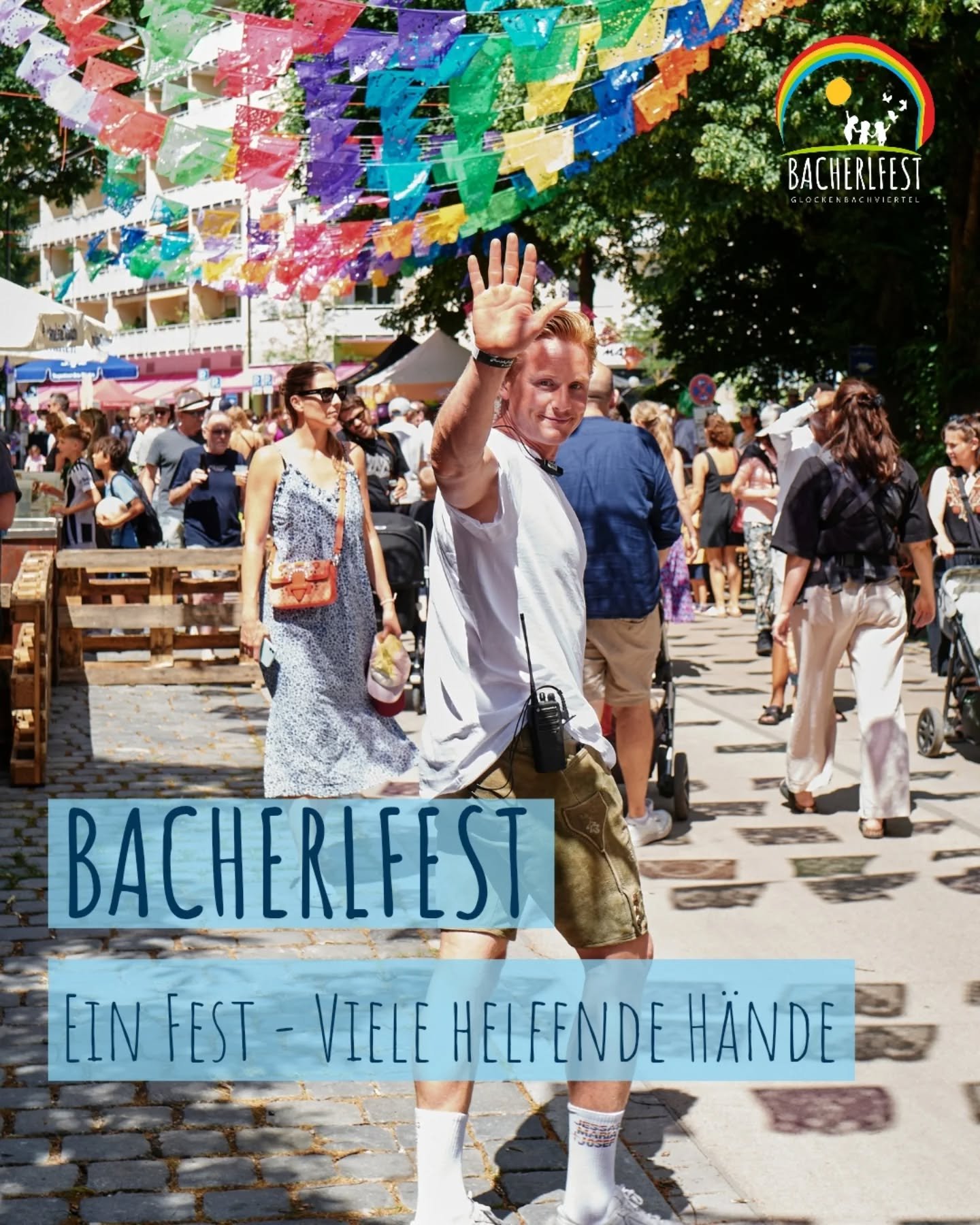 ✨ Das Bacherlfest lebt vom Ehrenamt ✨

Unser inklusives Kinder- und Jugendstra&szlig;enfest kann nur stattfinden, weil so viele Menschen mit Herz mithelfen. 💛

💛 Alle Attraktionen sind f&uuml;r die Kinder kostenlos.

💛 Auch die Getr&auml;nke f&uum