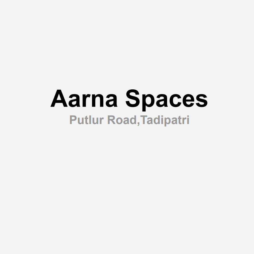 Aarna Spaces Tadipatri