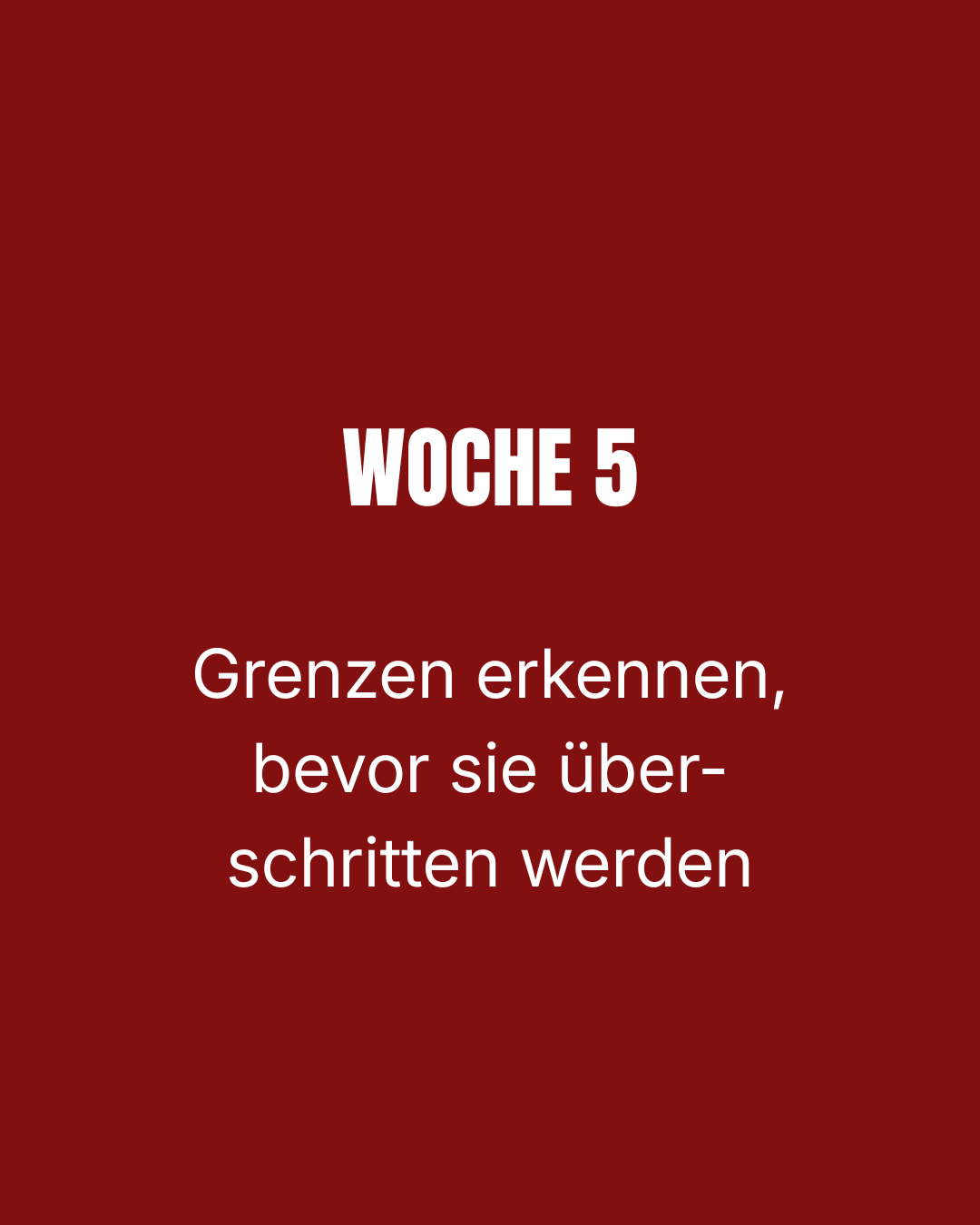 Sensitive Strength Journey / 1:1 Intensiv-Begleitung: 'Woche 5: Grenzen erkennen, bevor sie überschritten werden'
