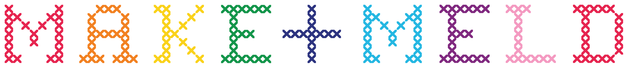 Colorful, stylized text spelling out 'MERCEDES' with intricate patterns and vibrant colors.