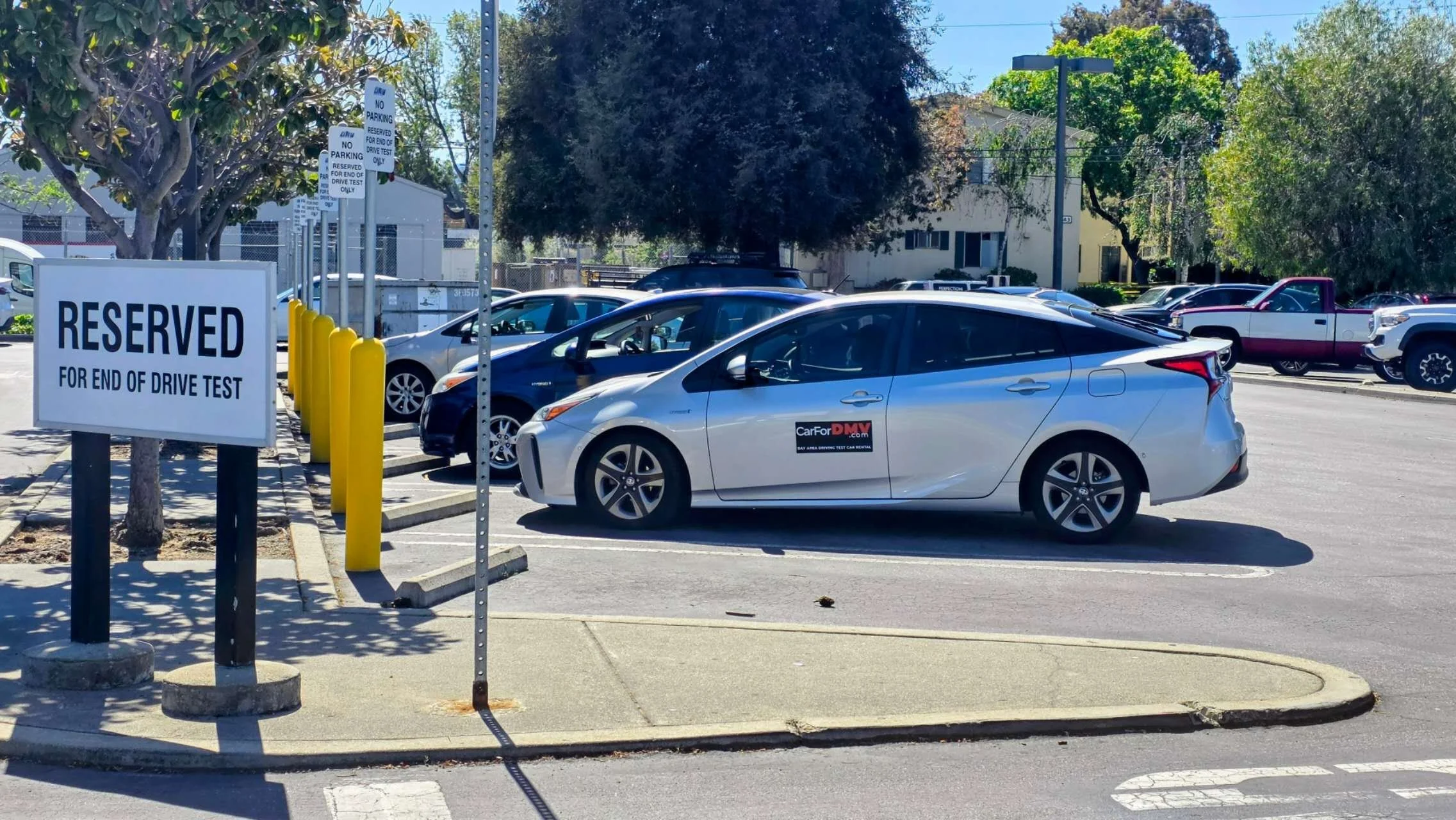 DMV ready test car for San Mateo driving test
