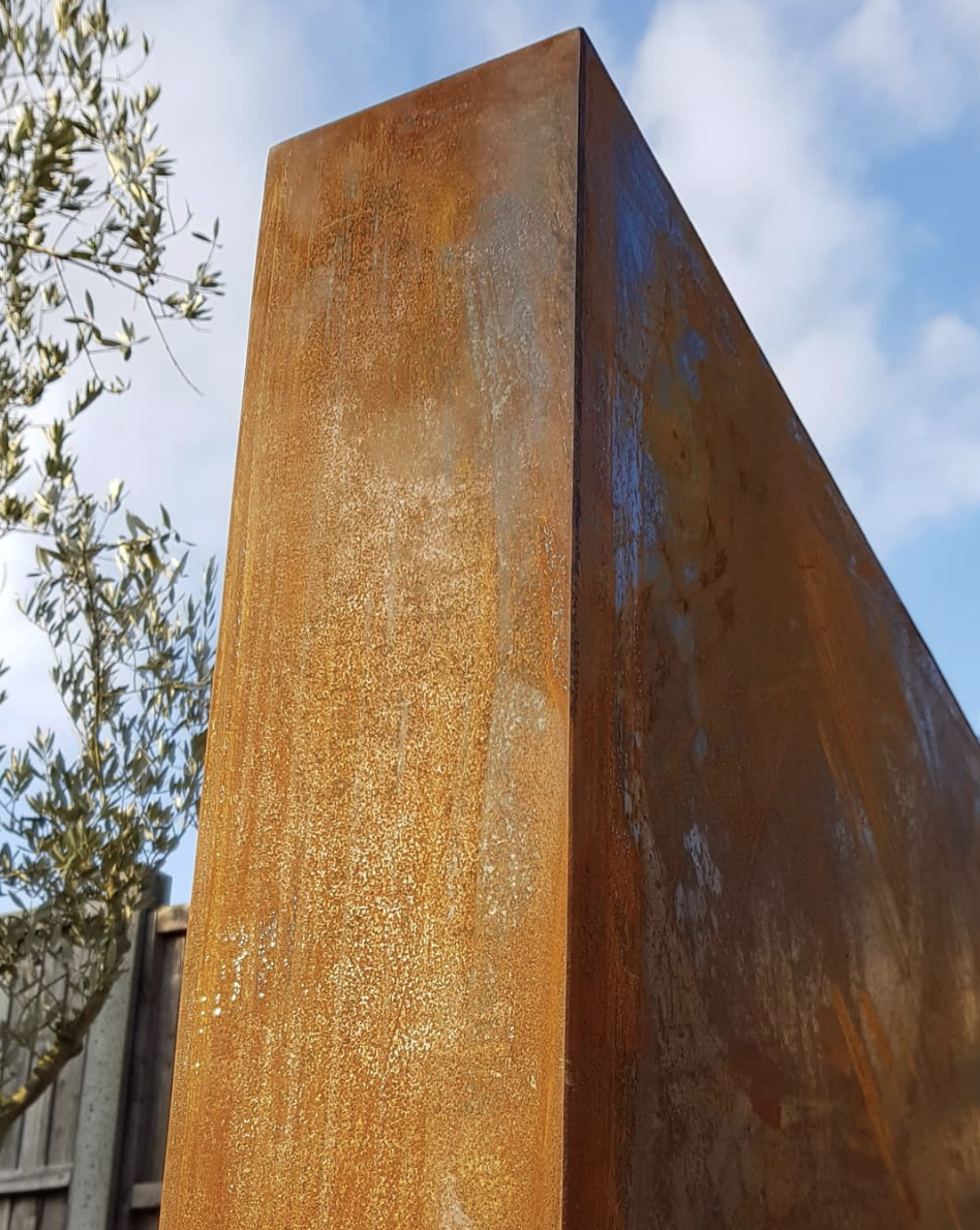 corten steel wall