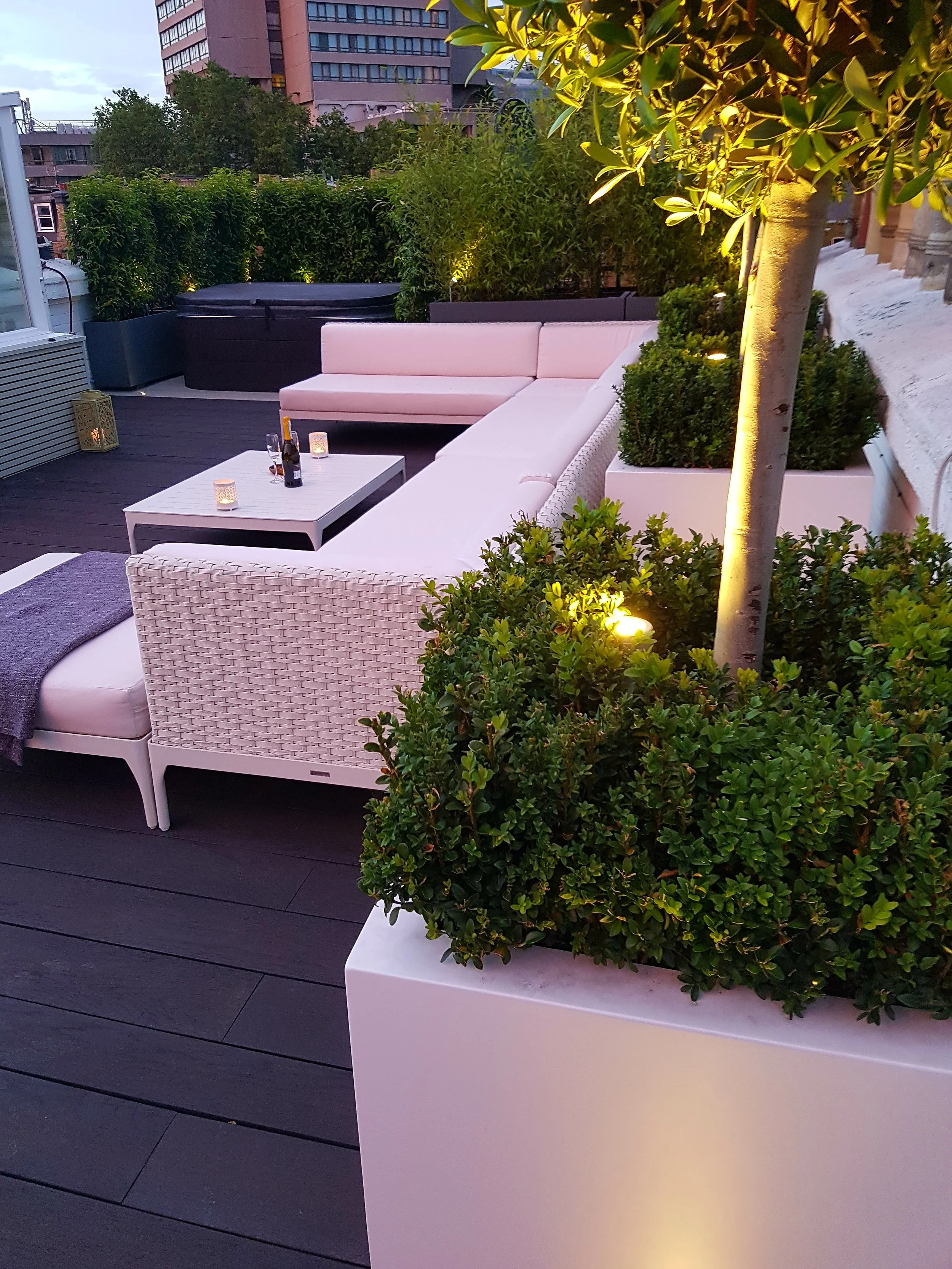 rooftop lounge area
