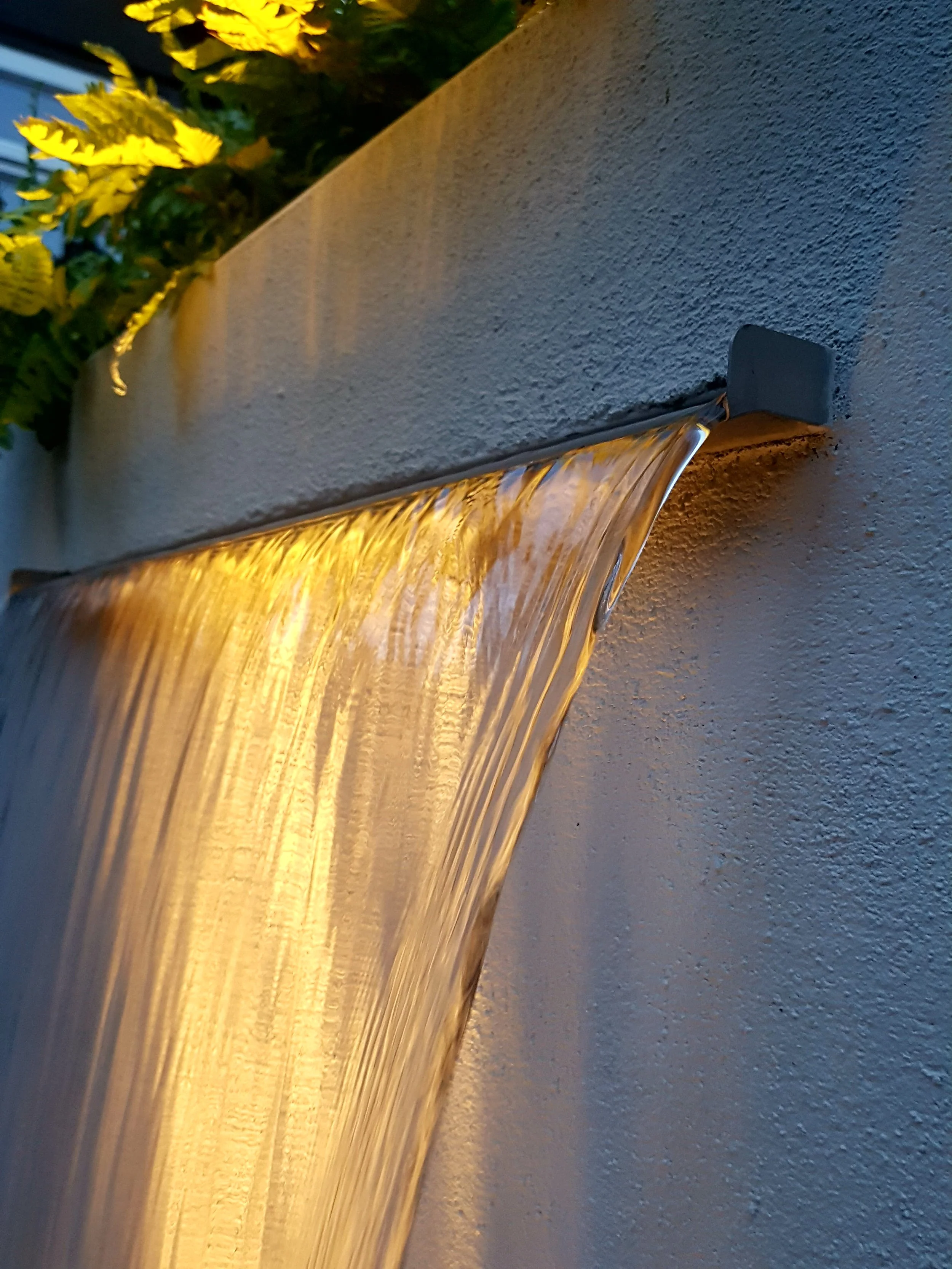 water blade with rendered wall