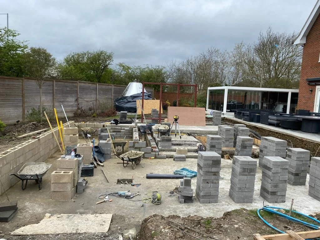 landscape construction site