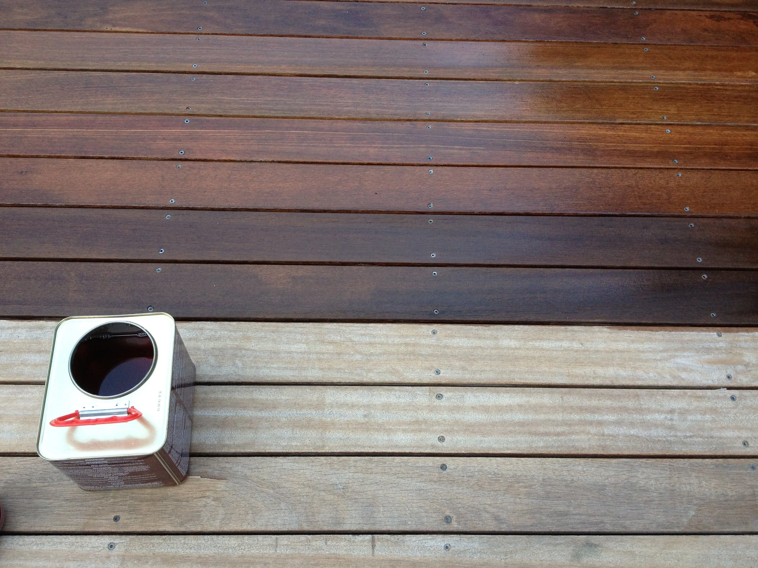 oiling hardwood decking